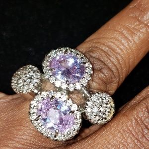 💥SALE 3 for $35💥 Bold Silver CZ Cocktail Ring